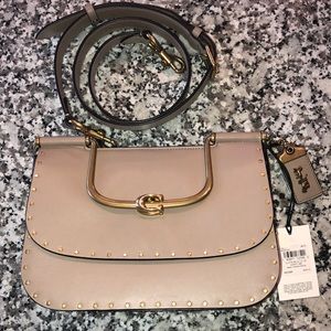 Coach Ellie Cossbody with Rivets in Stone